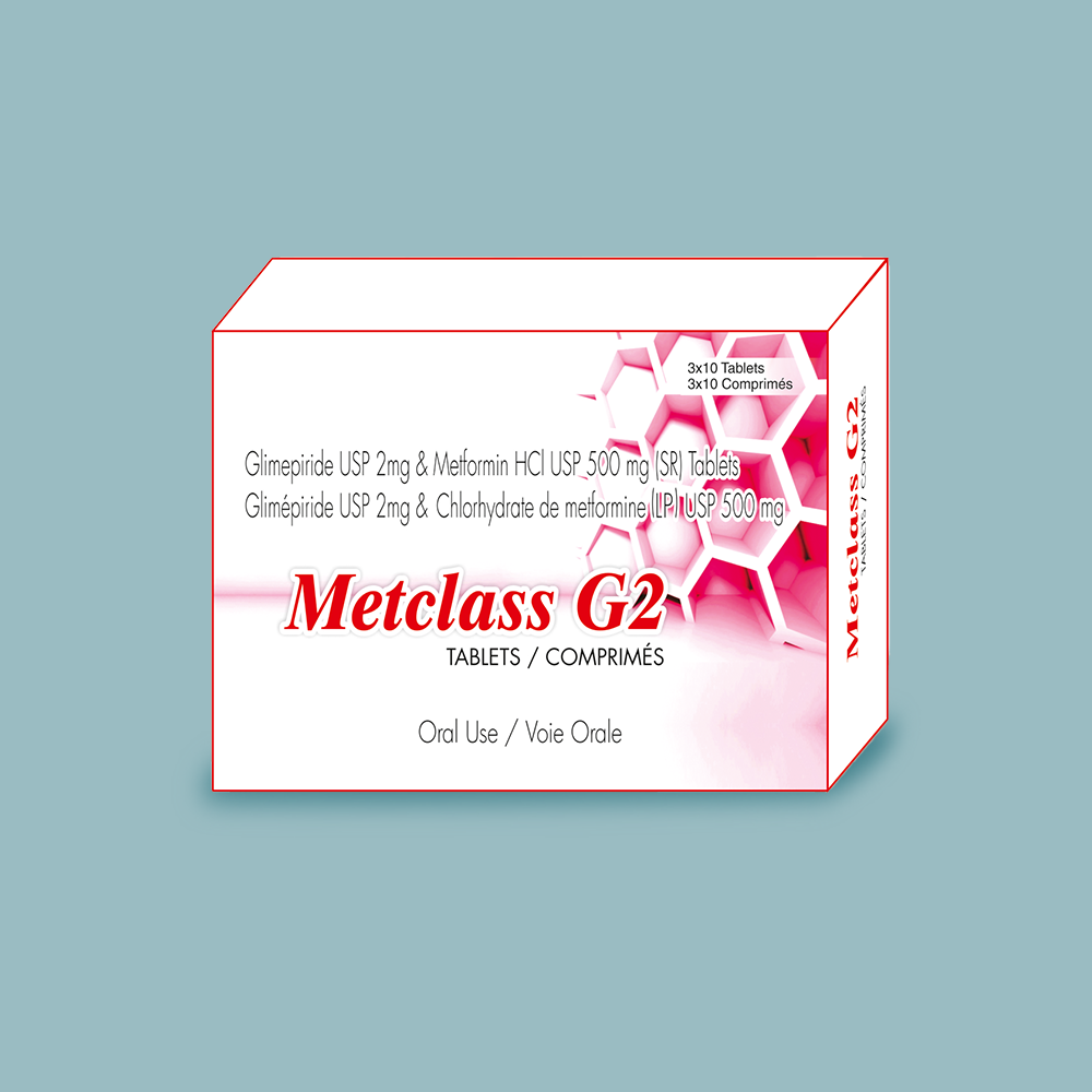 Medication packaging for Metclass G2