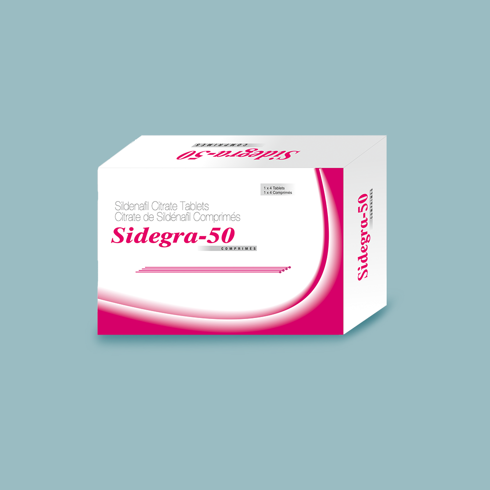Box of Sidegra-50 tablets